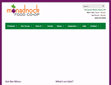 Tablet Screenshot of monadnockfood.coop